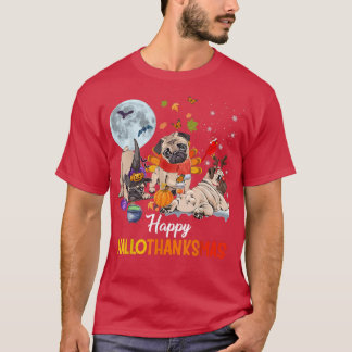 Camiseta Feliz Hallothanksmas Pug Perro Lover Halloween Chr
