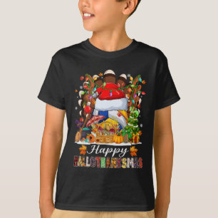 Camiseta Feliz Hallothanksmas Voleibol Halloween Thanksgi