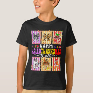 Camiseta Feliz Hallothanksmas y divertida fiesta de mashup