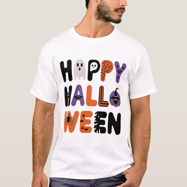 Camiseta Feliz Halloween. (Anverso)