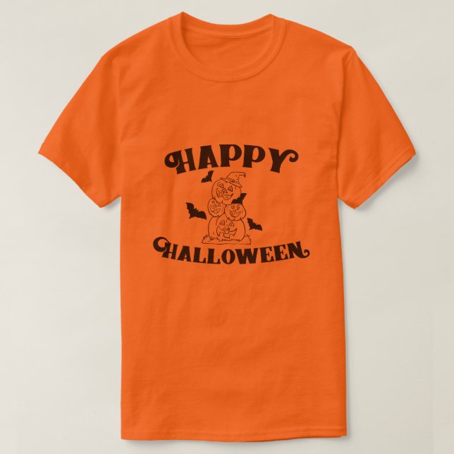 Camiseta Feliz Halloween (Diseño del anverso)
