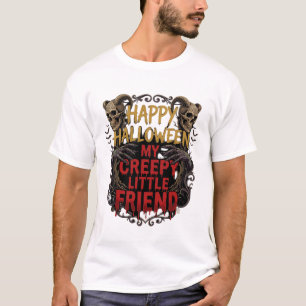 Camiseta Feliz Halloween Amigo Poco Espeluznante Cráneos Co