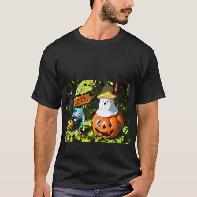 Camiseta Feliz Halloween asustado Halloween Parodia Hallowe (Anverso)
