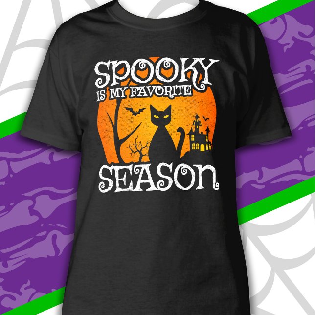 Camiseta Feliz Halloween Black Cat Spooky Season Funny Hall (Subido por el creador)