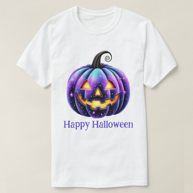 Camiseta Feliz Halloween Black Jack o'Lantern  (Diseño del anverso)