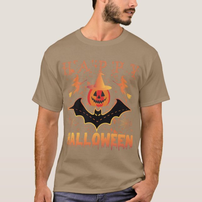 Camiseta Feliz Halloween Bompkinrick Orreat (Anverso)