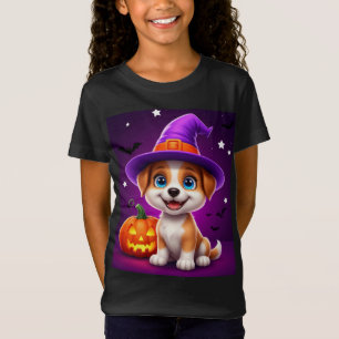 Camiseta Feliz Halloween Cachorro Con Jack O Lantern 🐶