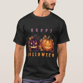 Camiseta Feliz Halloween Calabaza Arte Gótico