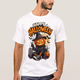 Camiseta Feliz Halloween Calabaza Bruja