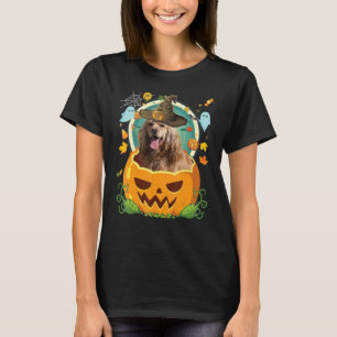 Camiseta Feliz Halloween Calabaza Cocker Cocker Dog Witch C