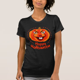 Camiseta 🎃 Feliz Halloween - Calabaza divertida, asustada 
