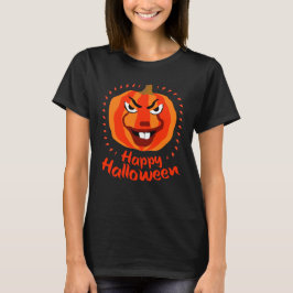 Camiseta 🎃 Feliz Halloween - Calabaza divertida, asustada 