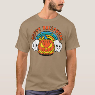 Camiseta Feliz Halloween Calabaza Lazy Costume lindo Jack O