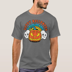Camiseta Feliz Halloween Calabaza Lazy Costume lindo Jack O