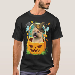 Camiseta Feliz Halloween Calabaza Norwich Terrier Perro Bru