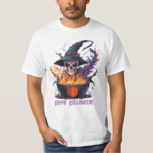 Camiseta ¡Feliz Halloween! Calavera de brujas