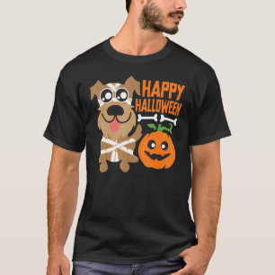 Camiseta Feliz Halloween Carabina de Perro Cute Perro Hallo