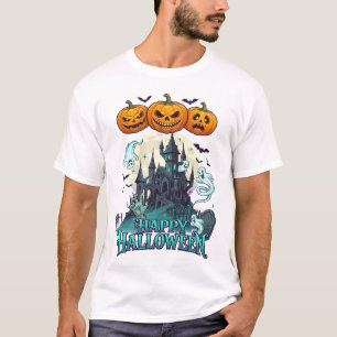 Camiseta Feliz Halloween Castillo Embrujado Calabazas Fanta
