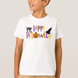 Camiseta Feliz Halloween colorido