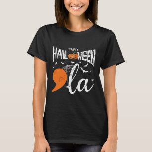 Camiseta Feliz Halloween Comma La Shirt Disstuve de Hallowe