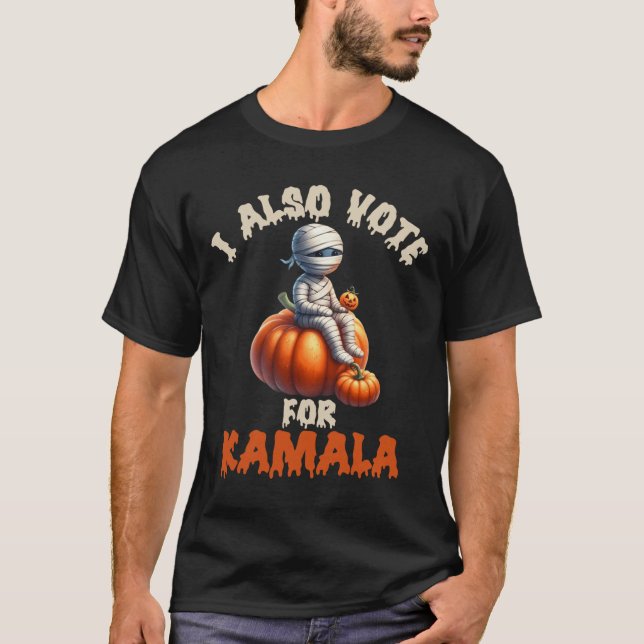 Camiseta Feliz Halloween Como Mamá Con Calabaza tallada - K (Anverso)