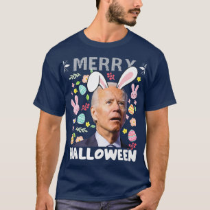 Camiseta Feliz Halloween confuso Joe Biden Bunny Easter da