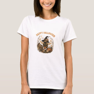 Camiseta Feliz Halloween Cottagecore Bruja Abeja