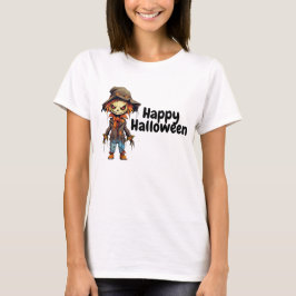 Camiseta Feliz Halloween Creeprow Scarecrow