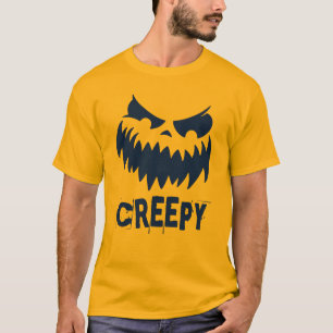 Camiseta Feliz Halloween Creepy Face T-Shirt