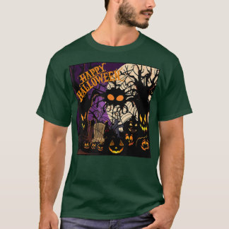 Camiseta Feliz Halloween Creepy PUmpkin Cute Spooky Men Wom