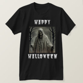 Camiseta Feliz Halloween Creepy Skeleton Man