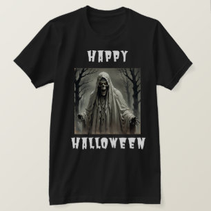Camiseta Feliz Halloween Creepy Skeleton Man