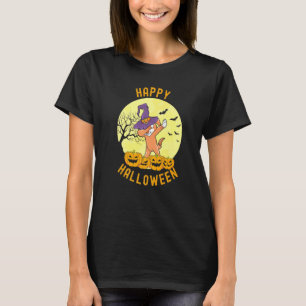 Camiseta Feliz Halloween Cubierta Dabbing Puppy Wopmpkins