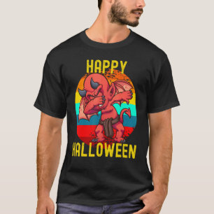 Camiseta Feliz Halloween Cute Dabbing Little Devil para los