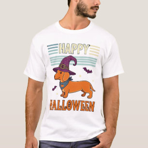 Camiseta Feliz Halloween Dachshund Sombrero de Bruja Murcié