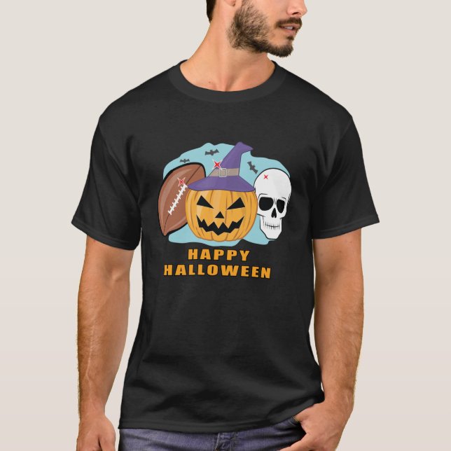 Camiseta Feliz Halloween de Fútbol (Anverso)