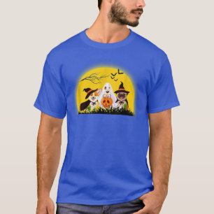 Camiseta Feliz Halloween de la Calabaza de Perro de Hallowe