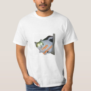 Camiseta Feliz Halloween de la Gato-O-Linterna