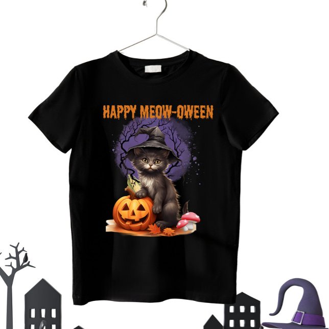 Camiseta Feliz Halloween de Meow-oween (Subido por el creador)