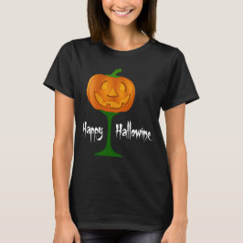 Camiseta Feliz Halloween de Vino de Calabaza de Hallowine