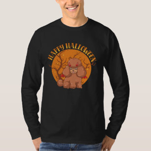 Camiseta Feliz Halloween Diablo Caniche Perro Malvado Anima
