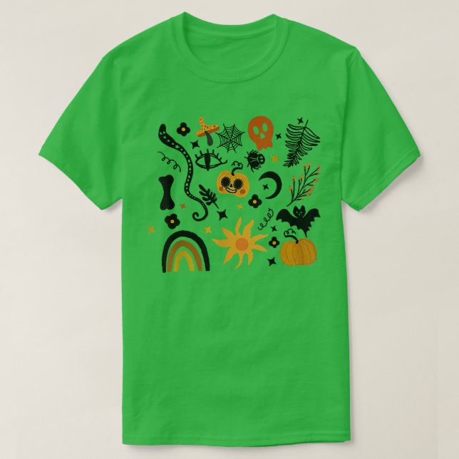 Camiseta Feliz Halloween divertida calabaza Halloween Arcoi (Diseño del anverso)