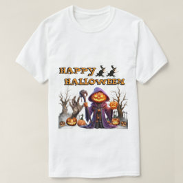 Camiseta Feliz Halloween divertido Calabaza Bruja Halloween