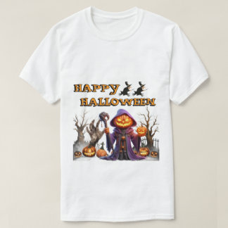Camiseta Feliz Halloween divertido Calabaza Bruja Halloween