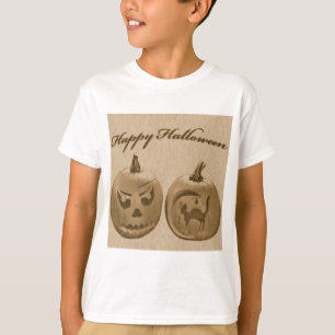 Camiseta Feliz Halloween Dos Calabazas