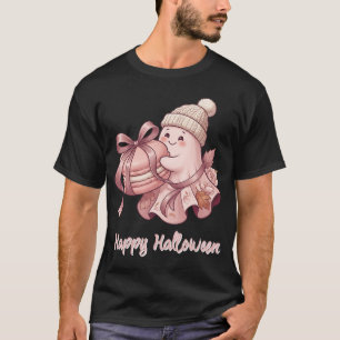 Camiseta Feliz Halloween Dulce Cosecha de Otoño Fantasma y