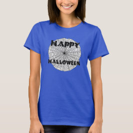 Camiseta Feliz Halloween en Spider Web Womee