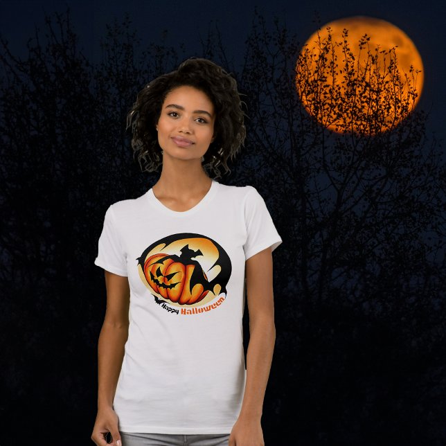 Camiseta Feliz Halloween espeluznante mujeres de calabaza (Subido por el creador)