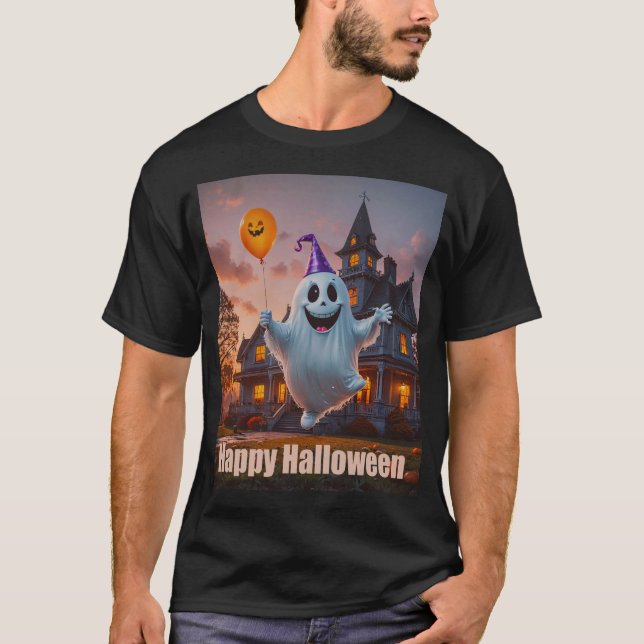 Camiseta Feliz Halloween fantasma (Anverso)
