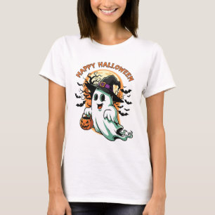 Camiseta "Feliz Halloween" Fantasma